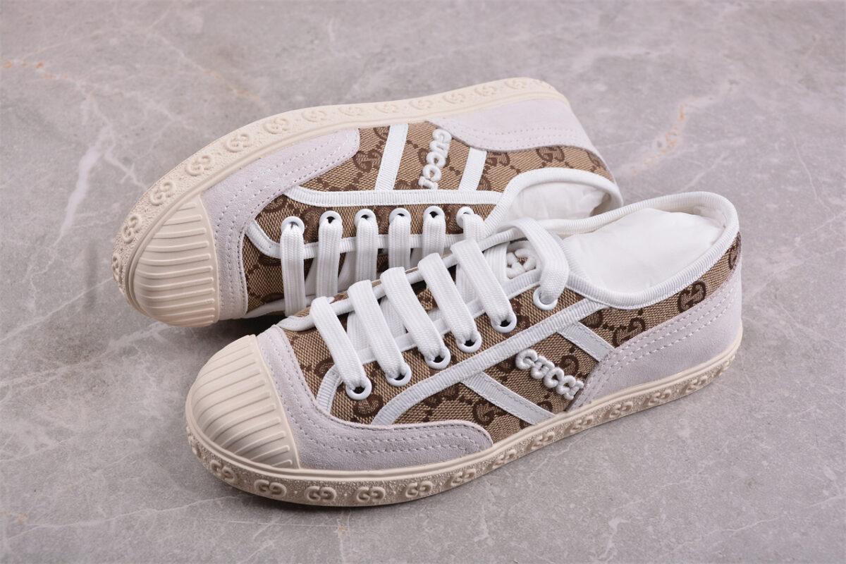 Gucci GG Canvas Light Grey Suede Sneaker