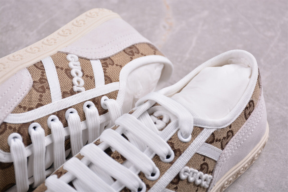Gucci GG Canvas Light Grey Suede Sneaker