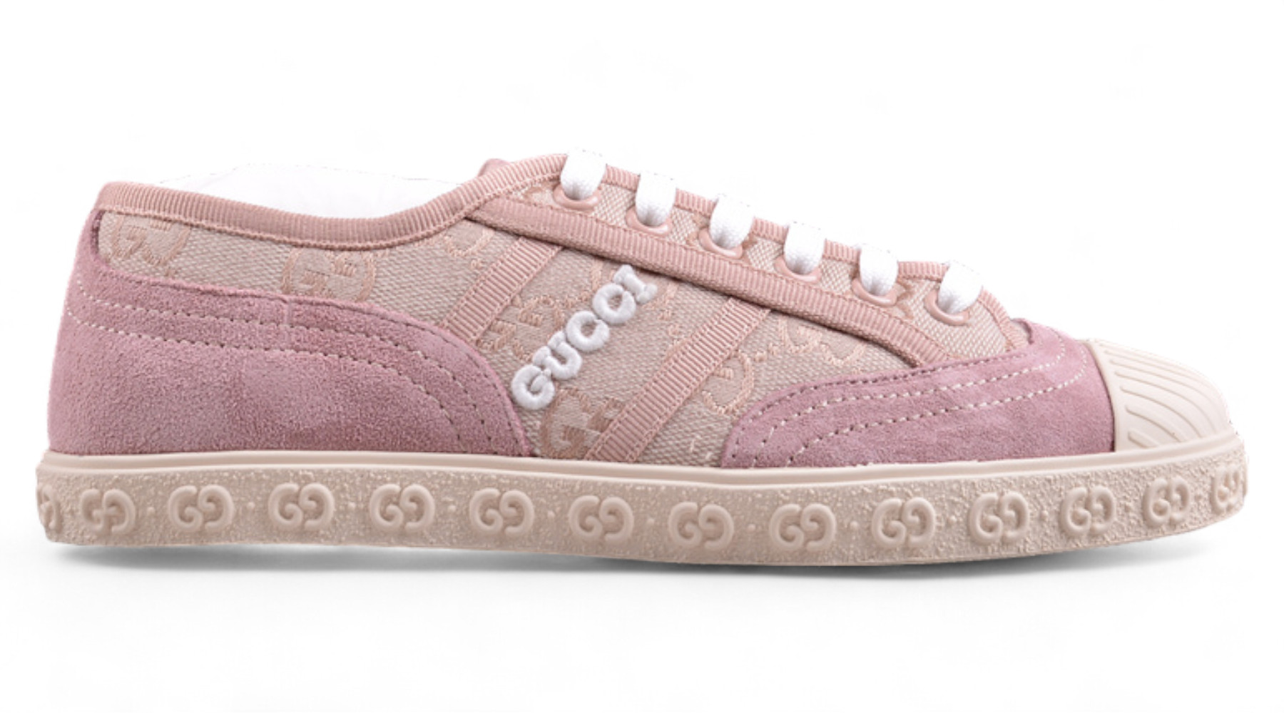 Gucci GG Canvas Pink Suede Sneaker