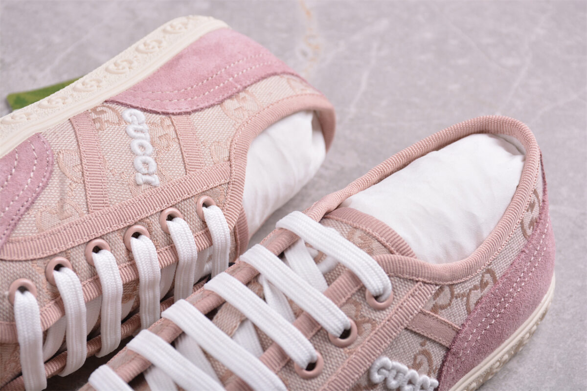 Gucci GG Canvas Pink Suede Sneaker