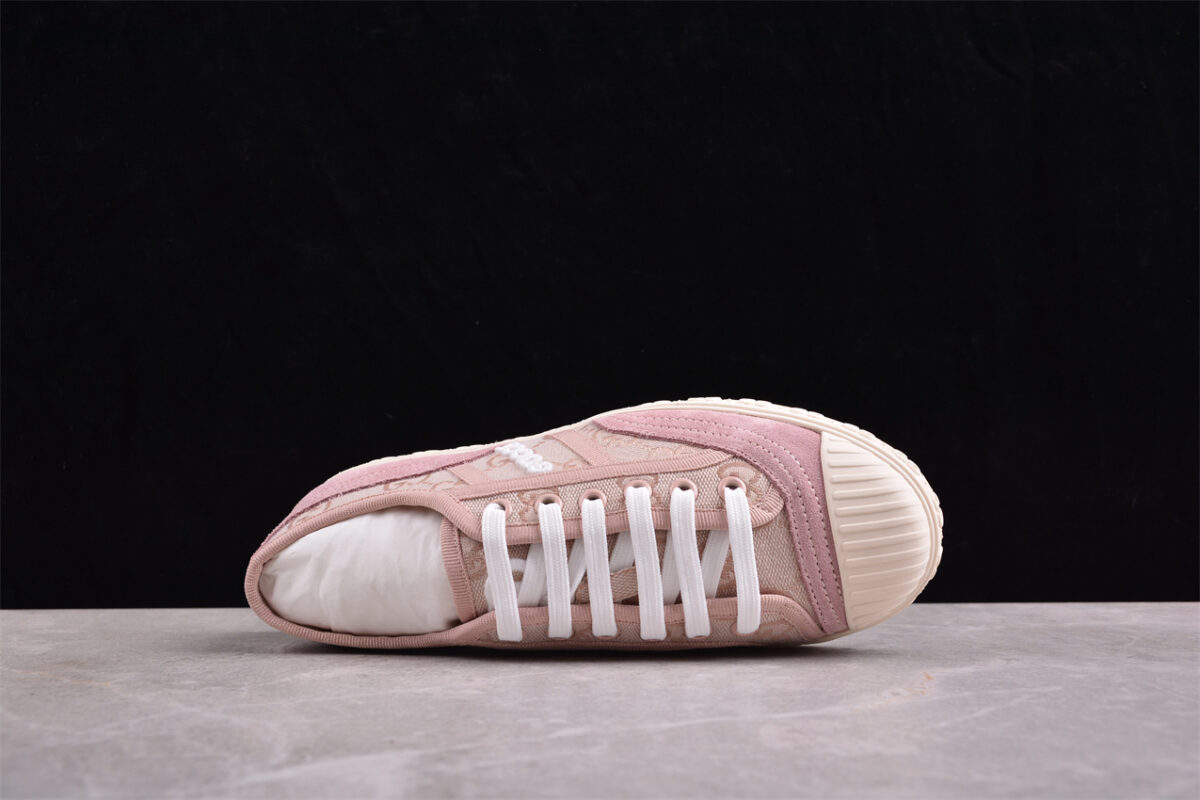 Gucci GG Canvas Pink Suede Sneaker