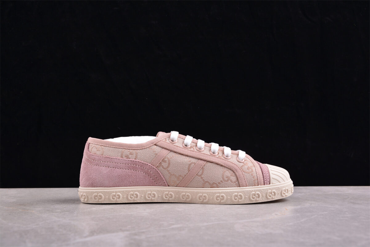 Gucci GG Canvas Pink Suede Sneaker