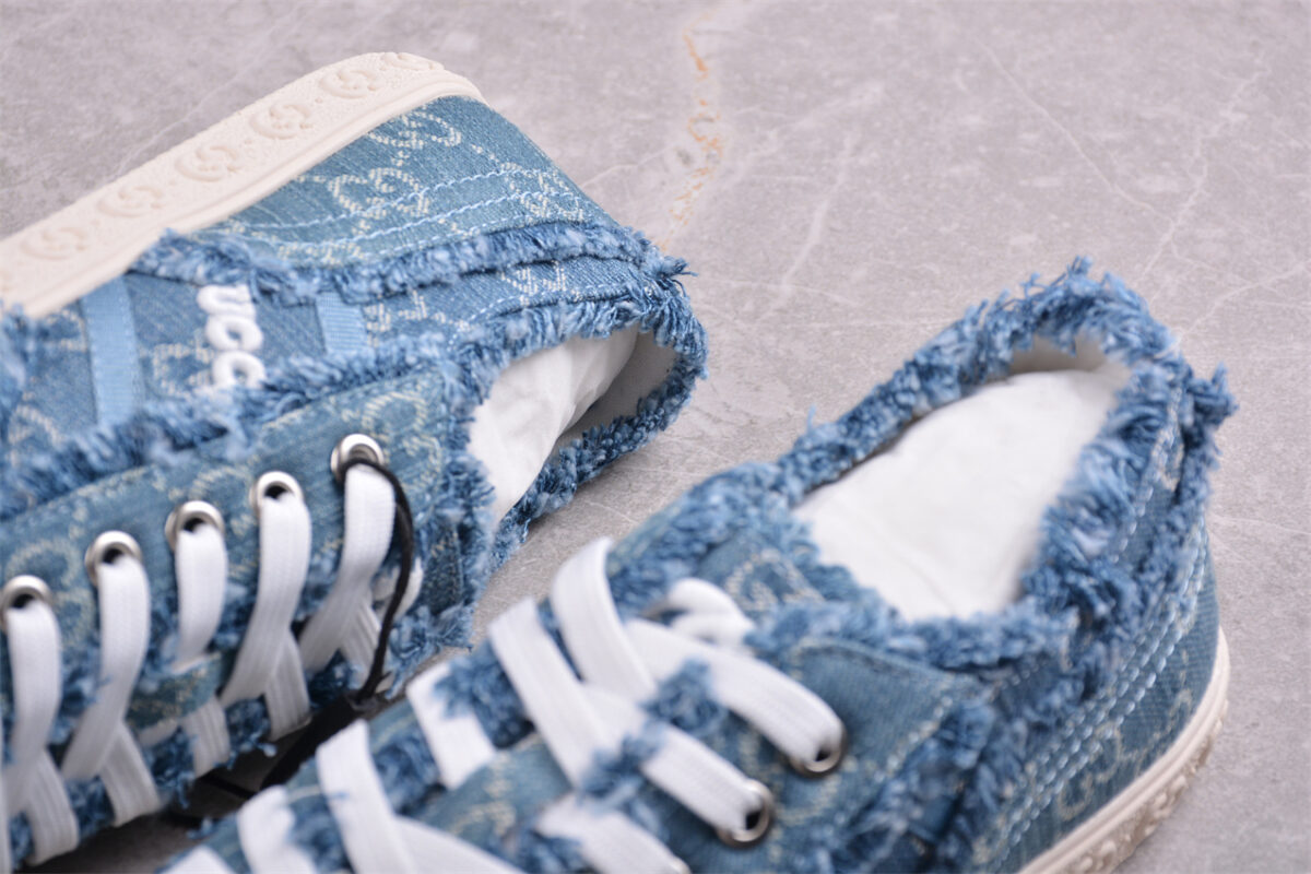 Gucci GG Distressed Denim Sneaker