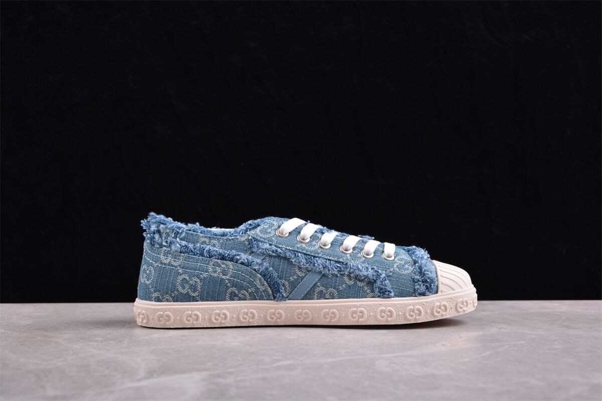 Gucci GG Distressed Denim Sneaker