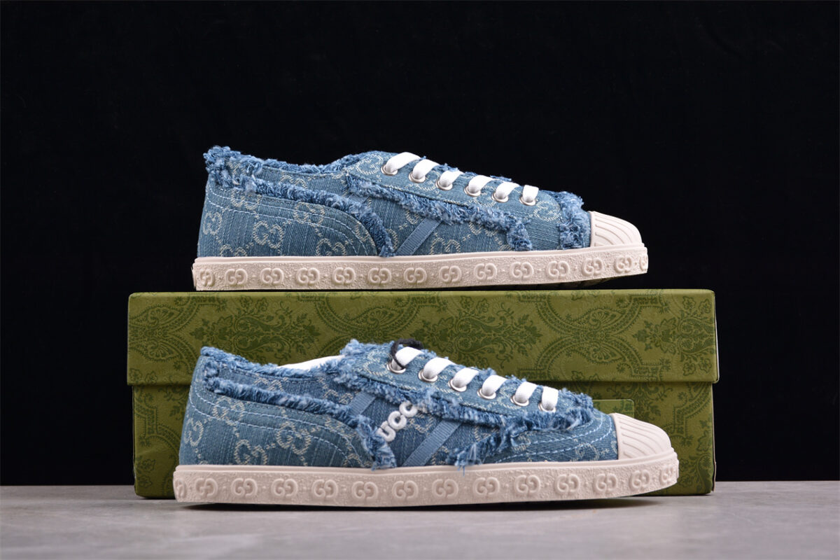 Gucci GG Distressed Denim Sneaker