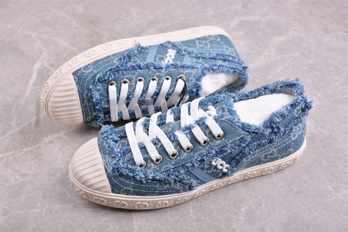 Gucci GG Distressed Denim Sneaker