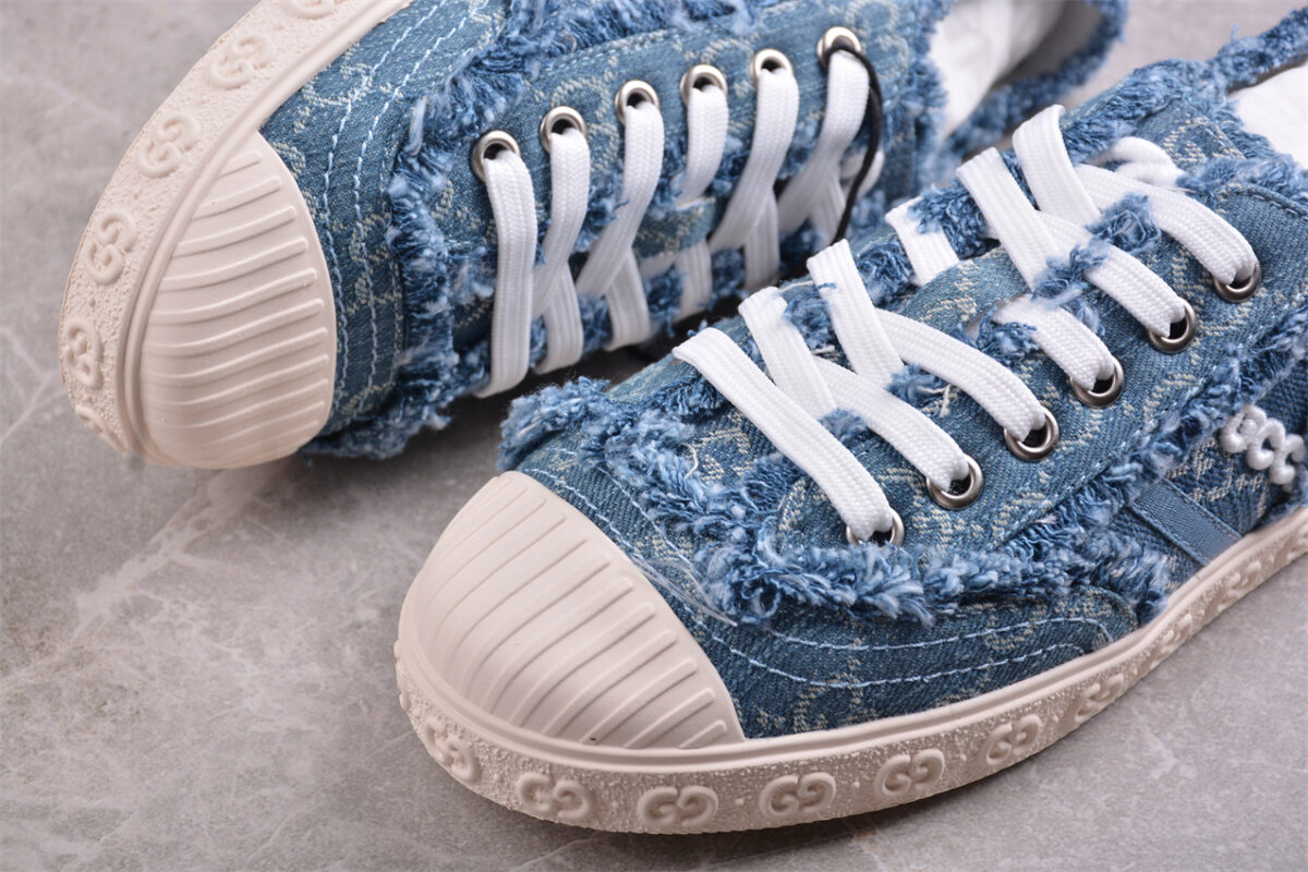 Gucci GG Distressed Denim Sneaker