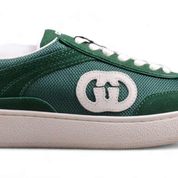Gucci Suede Green Interlocking G Sneakers