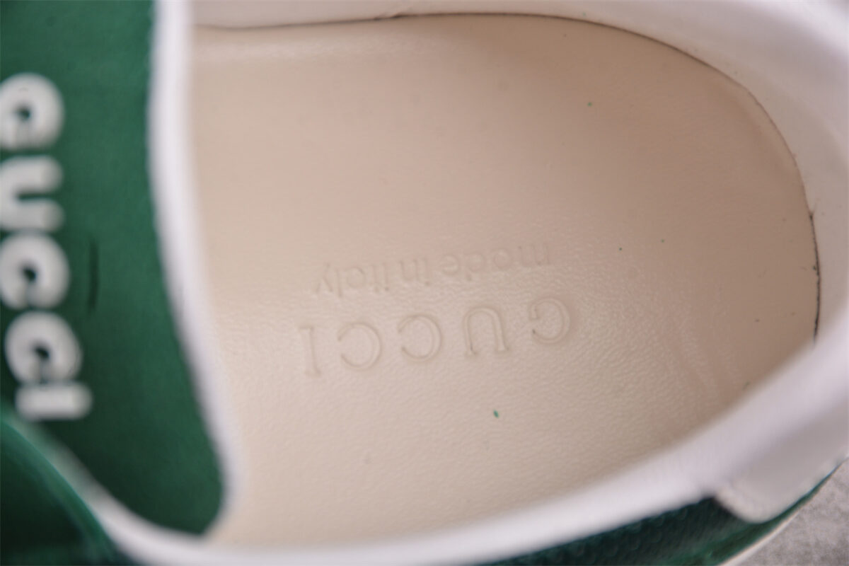 Gucci Suede Green Interlocking G Sneakers