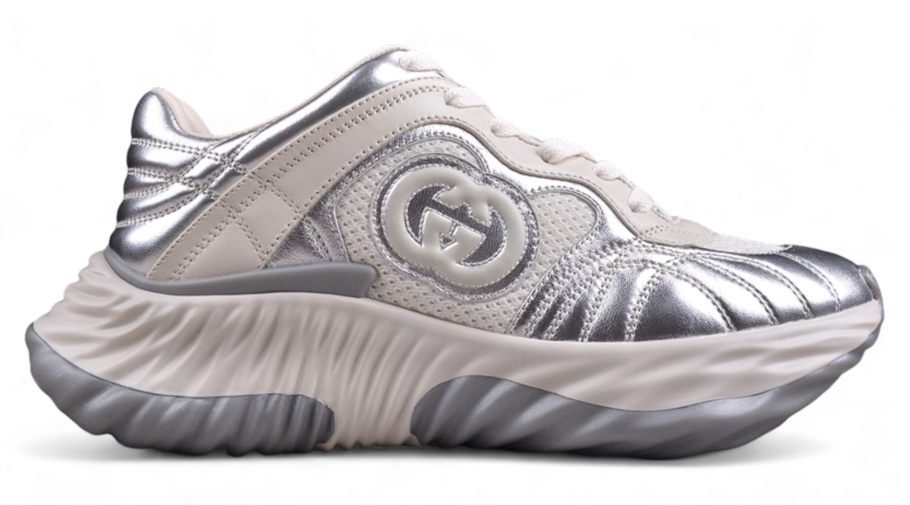 Gucci Ultrapace R Sneaker in Metallic Silver