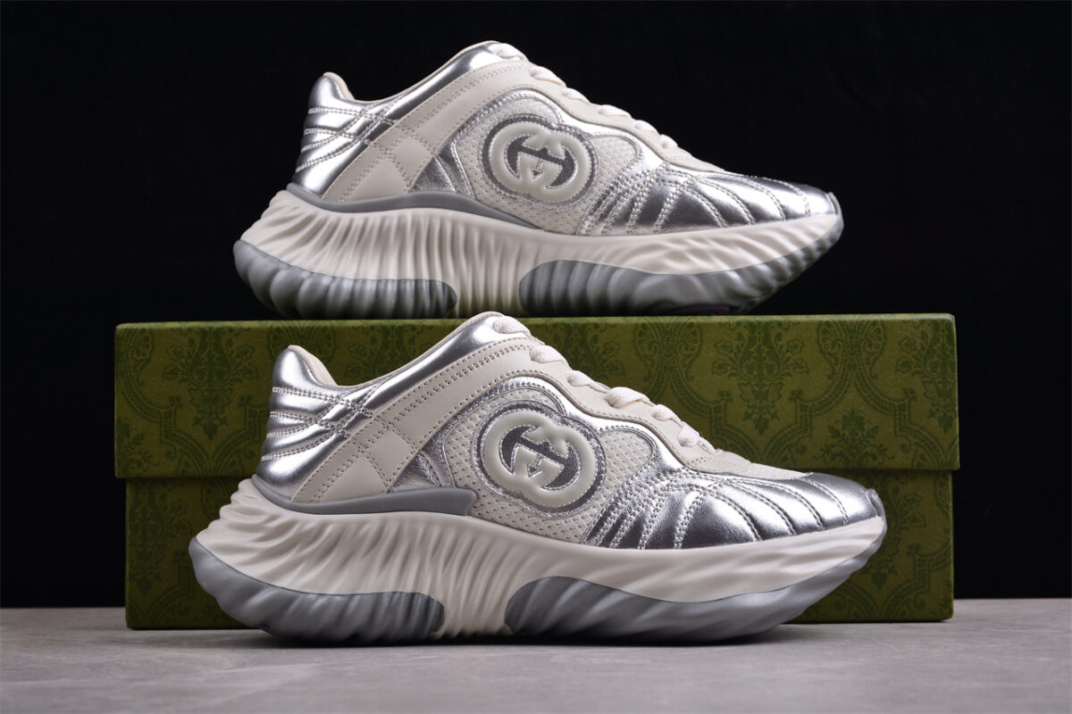 Gucci Ultrapace R Sneaker in Metallic Silver