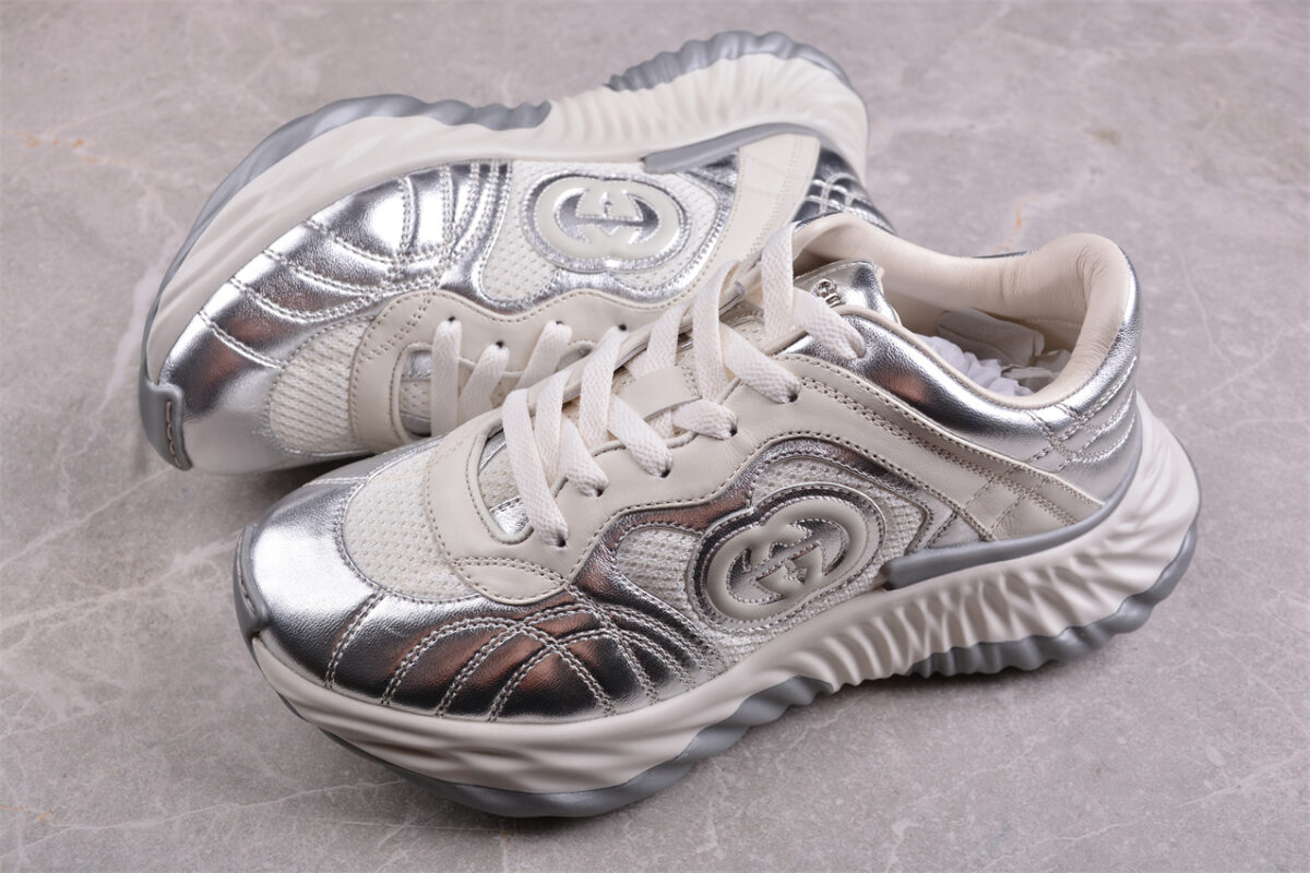 Gucci Ultrapace R Sneaker in Metallic Silver