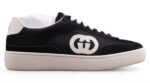 Gucci White Suede Mesh Sneakers