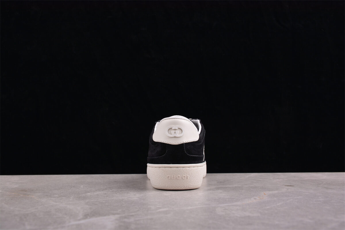 Gucci White Suede Mesh Sneakers