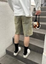 22ss Full Logo Wash Denim Short
