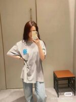 24ss Towel Embroidery Logo T-Shirt