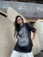 Misty Gradual Change Color Logo T-Shirt