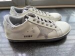 Super-Star sneakers with silver sparkle foxing and metal stud lettering