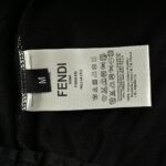 24ss Big Double F Logo Flocking Short