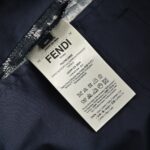 24ss Square Grid FF Logo Flax Tassels Short