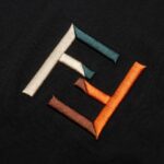 Embroidery Double F Joint Color T-Shirt