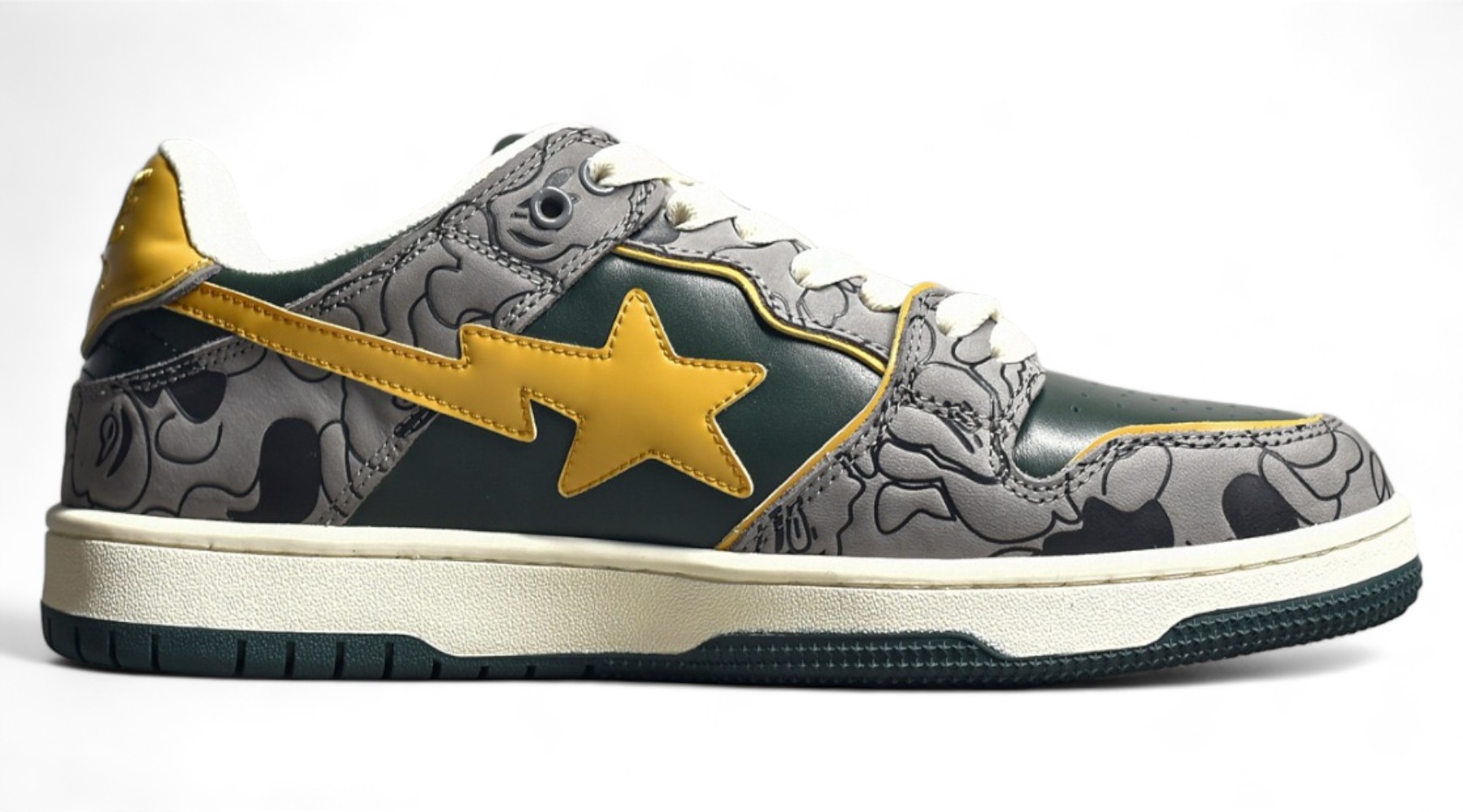 BAPE STA SK8 - grey yellow
