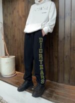 23ss Vertical Towel Embroidery Logo Pants