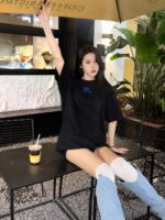 24ss Chest Small Embroidery Knight Warhorse Logo T-Shirt