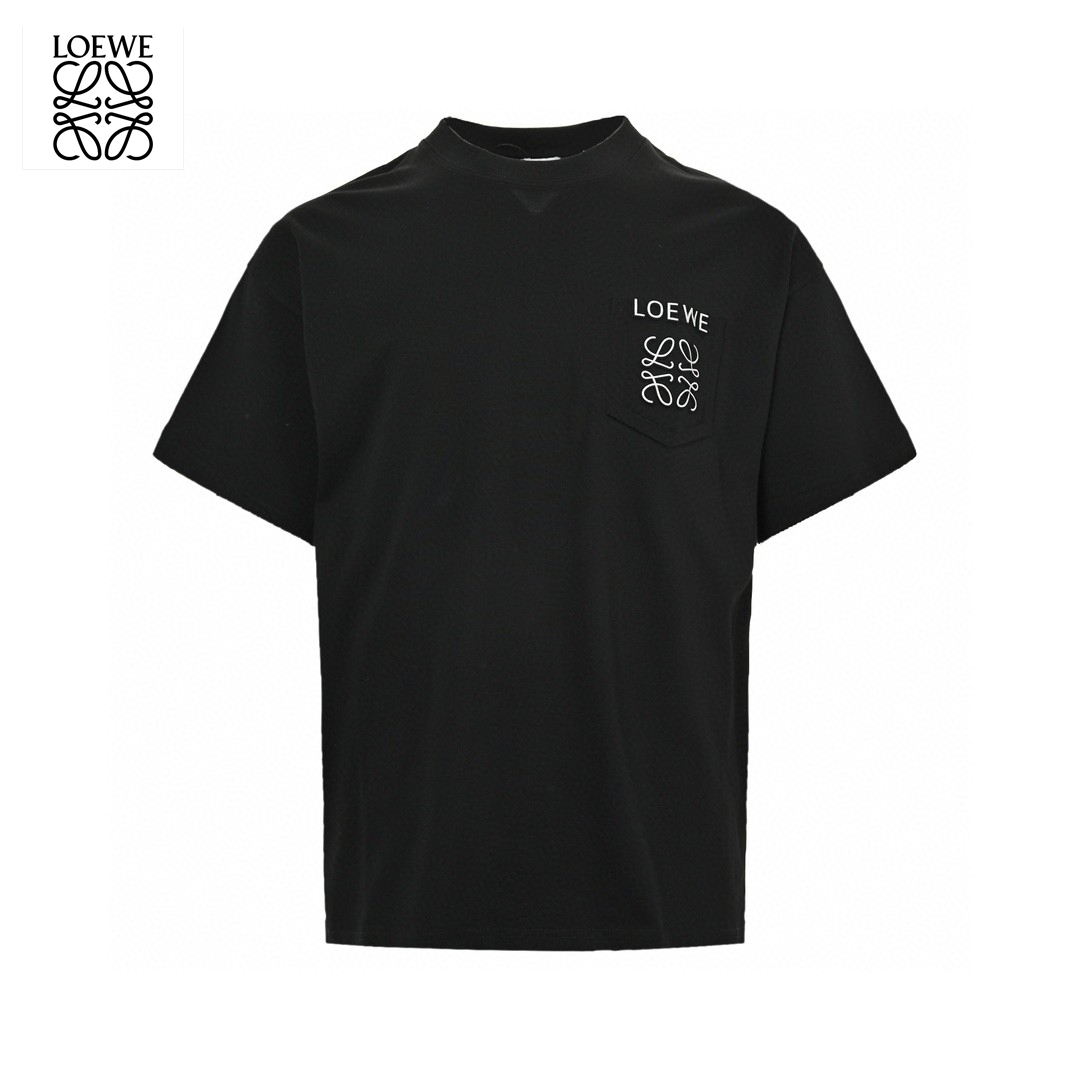 24ss Fake Pocket 3D Embossment 3M Reflective Logo T-Shirt