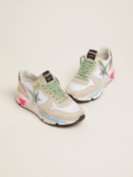 Running Sole sneakers in suede with glitter and leopard print