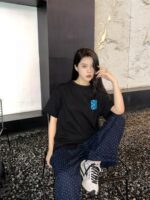 24ss Joint Color Towel Embroidery Logo T-Shirt