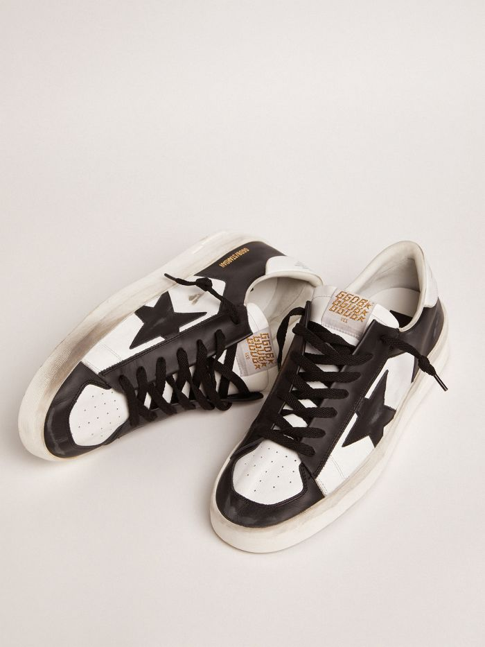 Stardan sneakers in black and white leather