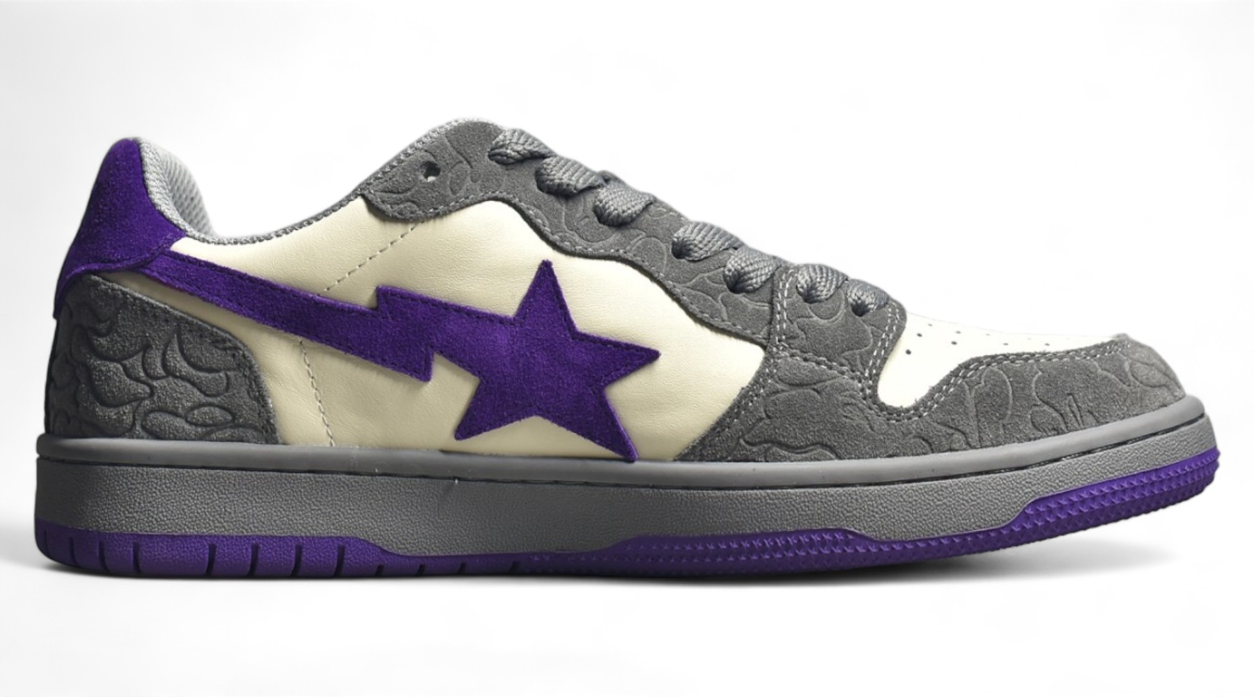 BAPE STA SK8 - grey purple