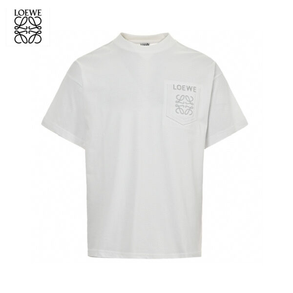 24ss Fake Pocket 3D Embossment 3M Reflective Logo T-Shirt