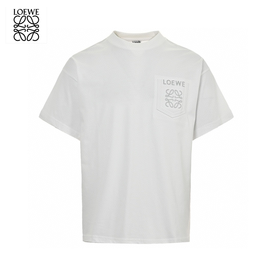 24ss Fake Pocket 3D Embossment 3M Reflective Logo T-Shirt