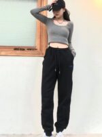 Howl's Moving Castle Flame Embroidery Logo Pants