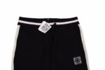 23ss Black and White Braid Sweatpants