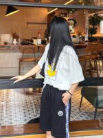 Side Monogram Braid Logo Short