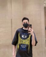 24ss Mesh Gothic Logo T-Shirt