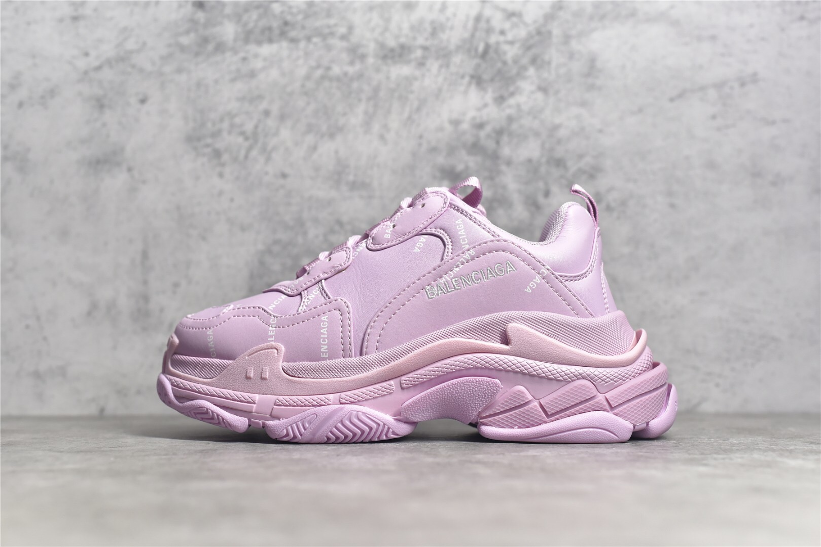 Balenciaga Triple S Allover Logo Pink