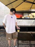 24ss Chest Small Embroidery Knight Warhorse Logo T-Shirt