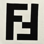 24ss Big Double F Logo Flocking Short