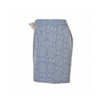 24ss Haze Blue Full Double G Logo Jacquard Weave Short
