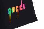 23ss Rainbow Gradual Change Color Lightning Logo Short