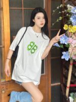 24ss Neon Green Hand Drawing Double B Logo T-Shirt