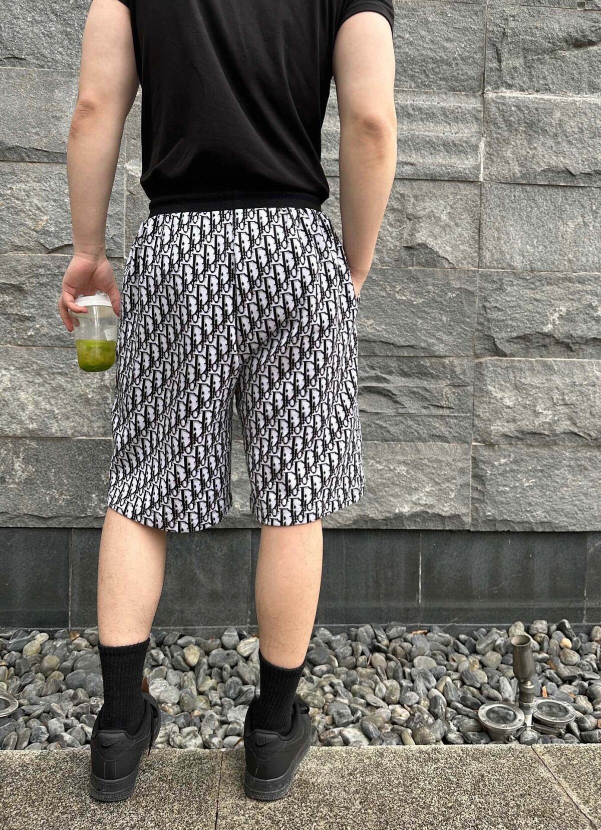 Full Monogram Logo Knit Short