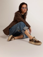 Space-Star shoes in animal-print pony skin with shearling lining