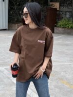 24ss Mottled Coca Cola Logo Wash Broken Holes T-Shirt