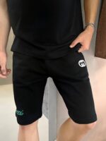 Embroidery Double G Signature Logo Cotton Short