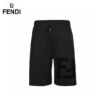 24ss Big Double F Logo Flocking Short